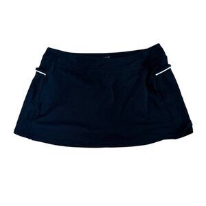 Reebok Skort Womens Black Athletic With Built-In Shorts XL Pockets Golf Tennis